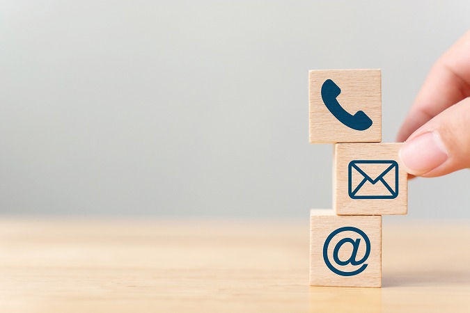 お問い合わせ積み木